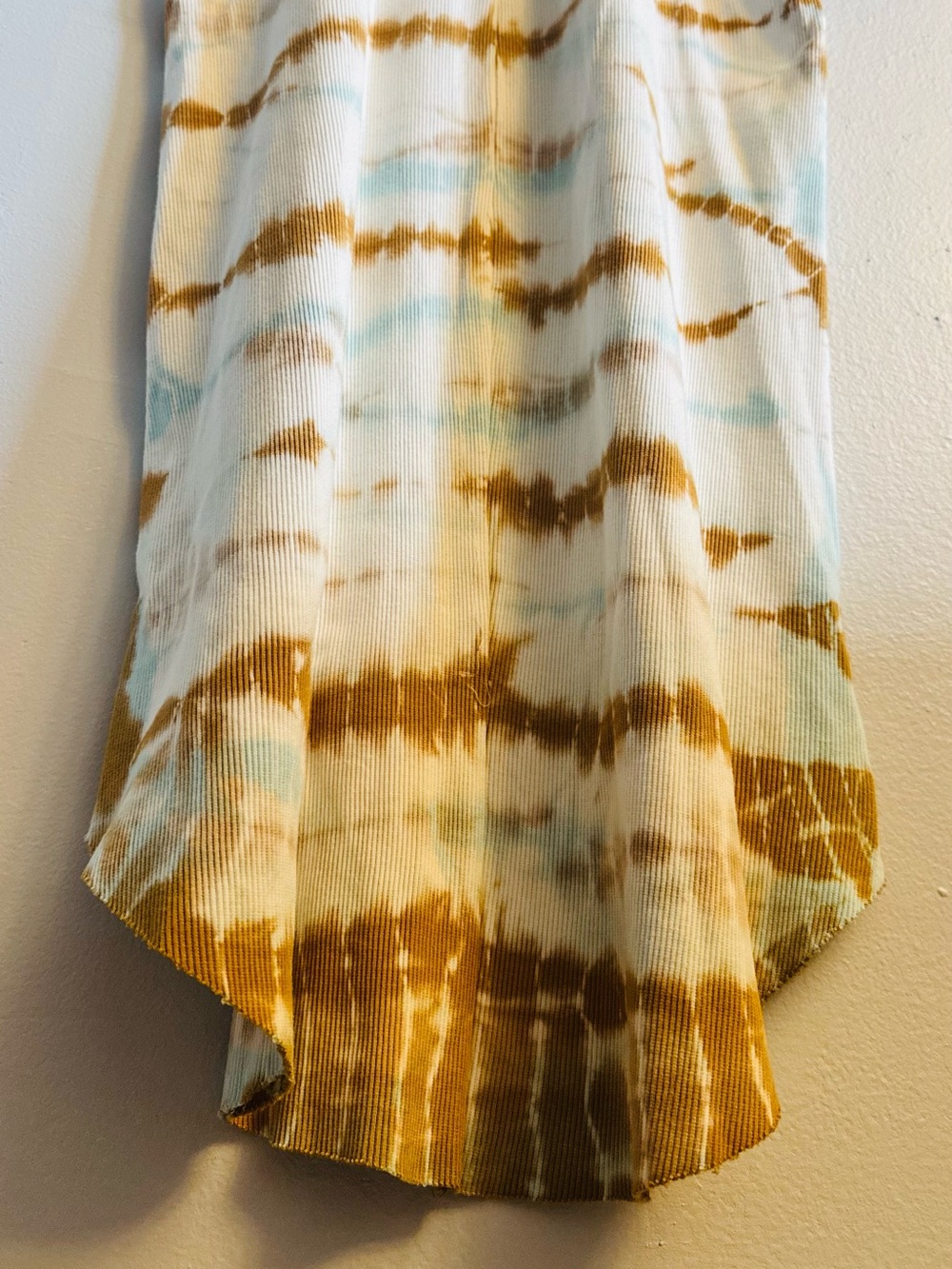 YFB Young Fabulous Broke Ribbed Tie Dye Maxi Dress M Shibori Boho Revolve EUC - Picture 8 of 9